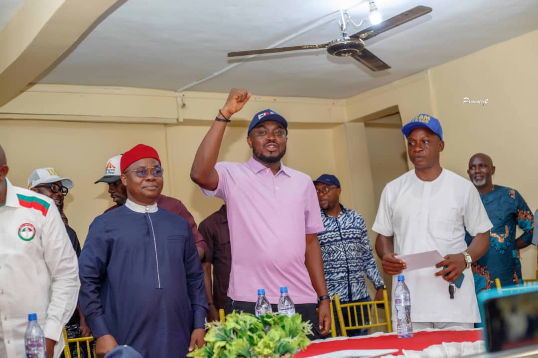 Hon. Hyginus Agu Declares Udi Construction Site, Hails Mbah, Ngwu, State Assembly Members, Party Faithfuls During LG PDP Monthly Meeting At Council Headquarters