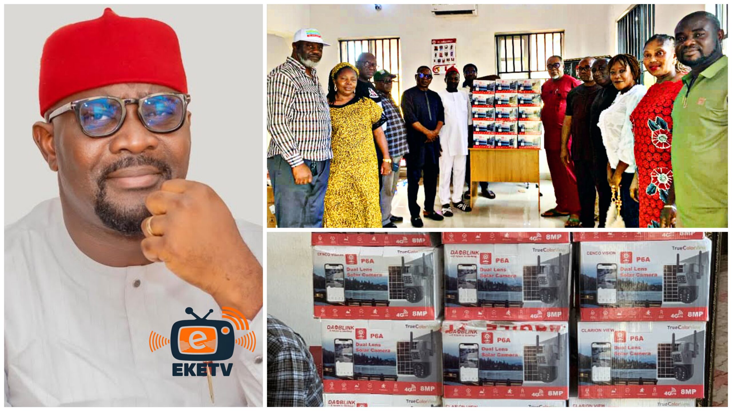 Senator Osita Ngwu Donates Surveillance Cameras To Eke Town